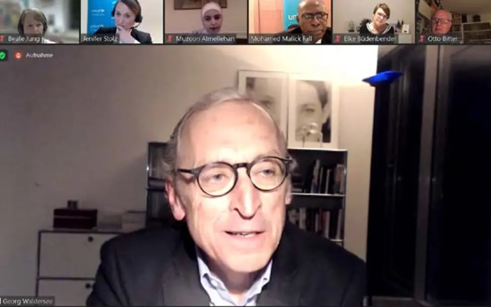 UNICEF-Vorstandsvorsitzender Georg Graf Waldersee beim Neujahrsgespräch.