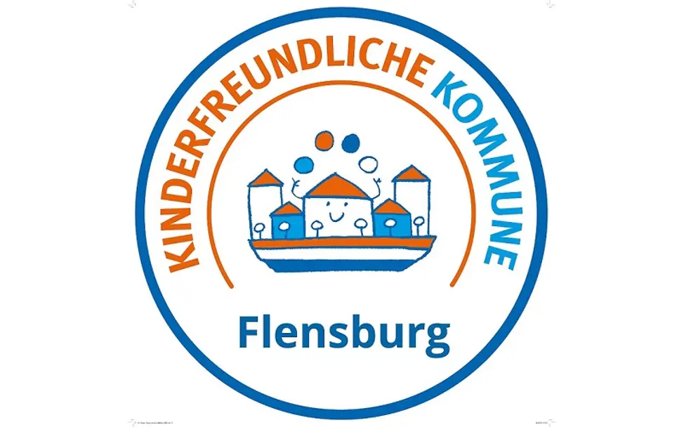 Kinderfreundliche Kommune I UNICEF Logo Kinderfreundliche Kommunen Flensburg