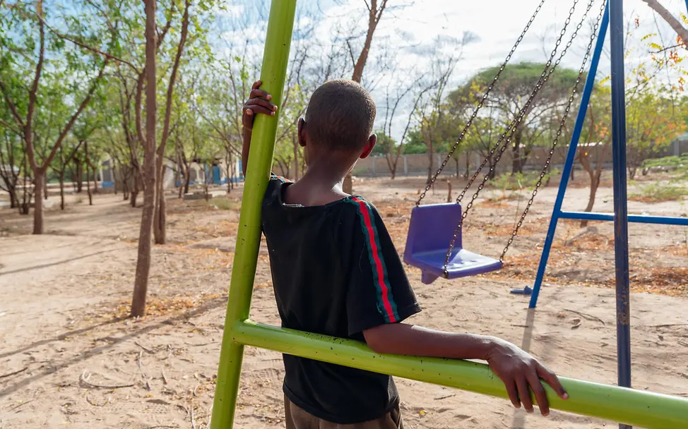 UNICEF/UN0722325/Kidero Junge in einem Rettungszentrum für Kinder.