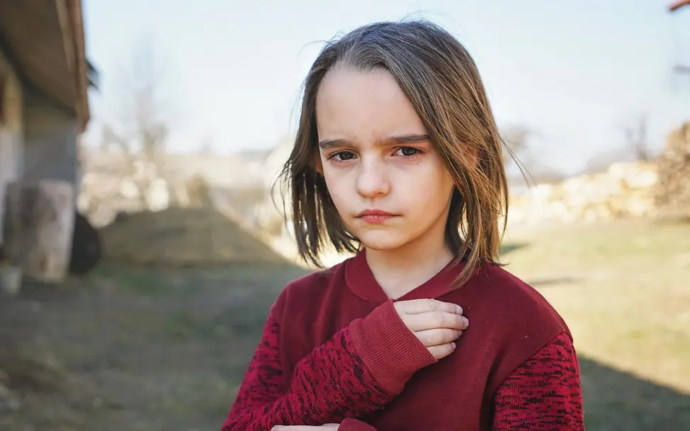 Mädchen in Luhansk, Ukraine