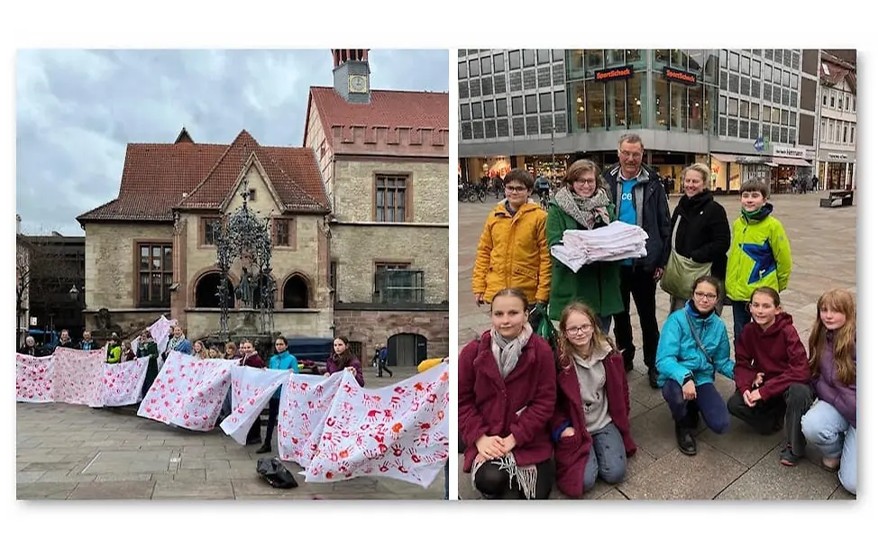 unicef-goettingen-red-hand-day-2023 | © UNICEF Göttingen unicef-goettingen-red-hand-day-2023