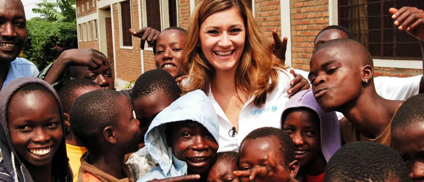 UNICEF-Patin Sandra Thier in Burundi. | © UNICEF/Claudia Berger