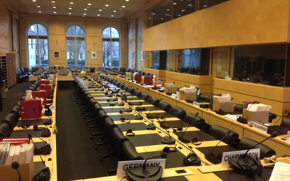 Sitzungssaal UN-Kinderrechtsausschuss in Genf. © UNICEF Deutschland Sitzungssaal UN-Kinderrechtsausschuss in Genf. © UNICEF Deutschland