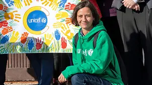 Ukraine: UNICEF-Sprecherin Christine Kahmann besuchte UNICEF-Hilfsprojekte 