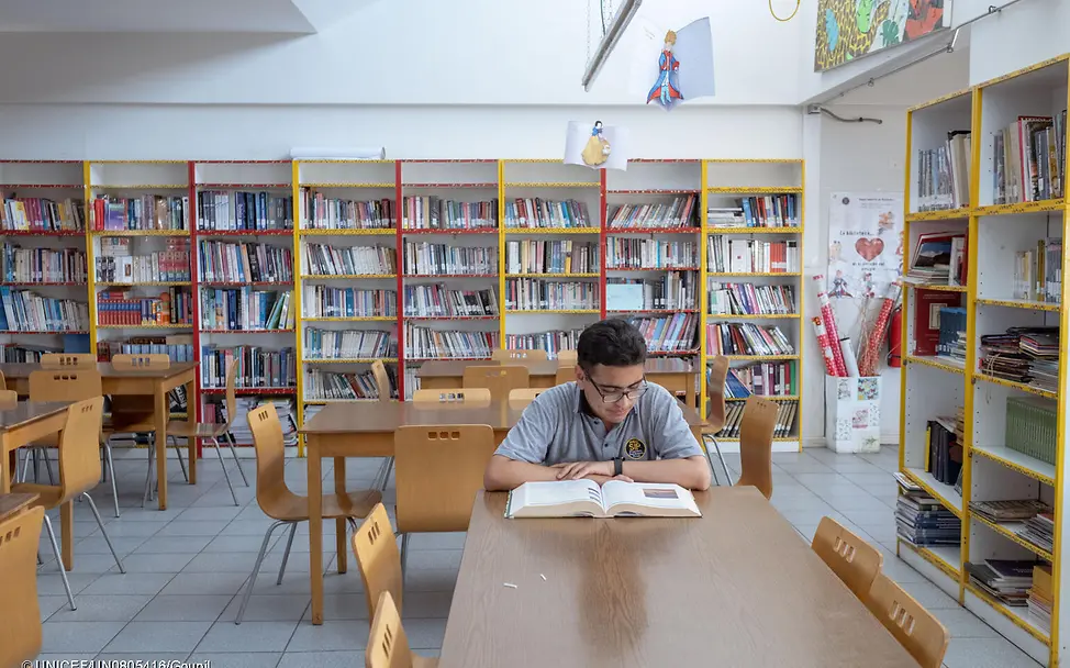 Symbolbild Bibliotheken © UNICEF/UN0805416/Goupil Symbolbild Bibliotheken