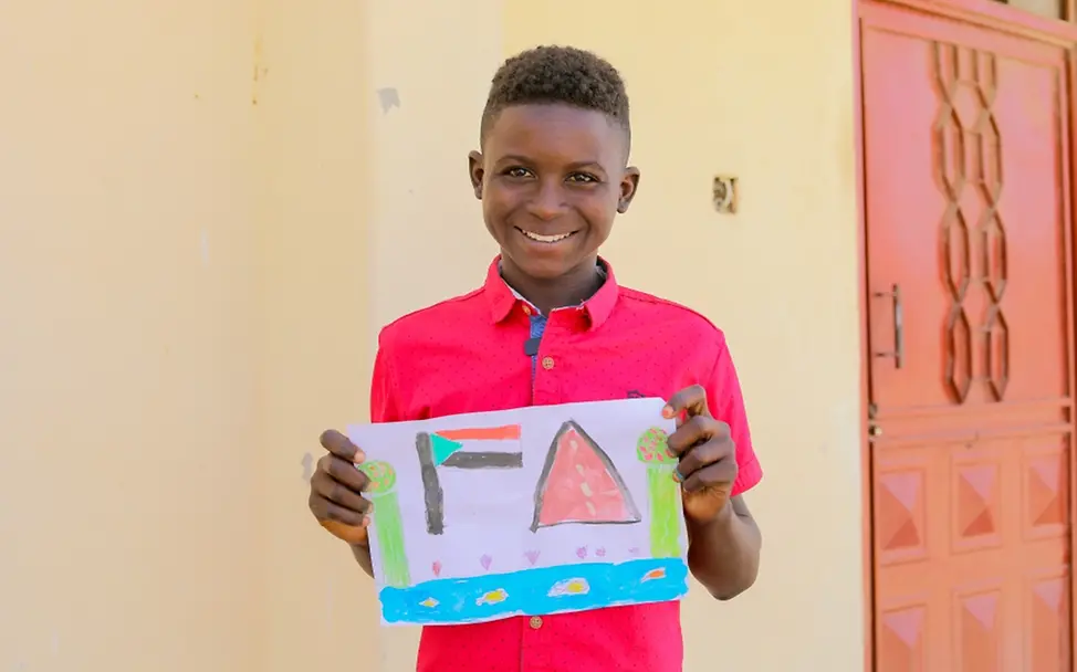 Weltflüchtlingstag 2026: Osman, 12 Jahre, aus Nyala, Süd-Darfur, derzeit Vertriebener in Dakhliat Albanat, Gebiet in Port Sudan.