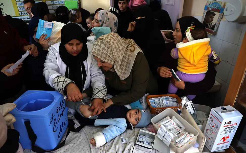 Masern gefährlich: In Gaza werden mit UNICEF-Unterstützung Kinder geimpft, um sie vor bleibenden Schäden zu schützen