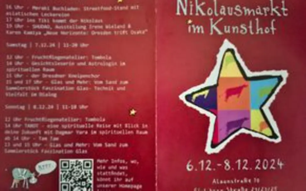 Flyer Nikolausmarkt im Kunsthof Flyer Nikolausmarkt im Kunsthof