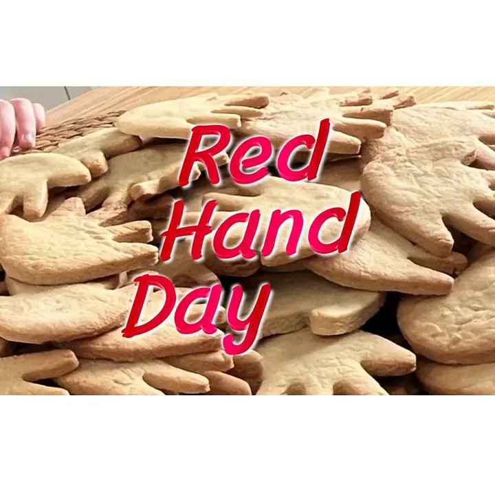 Backen zum Red Hand Day 2025 in Göttingen