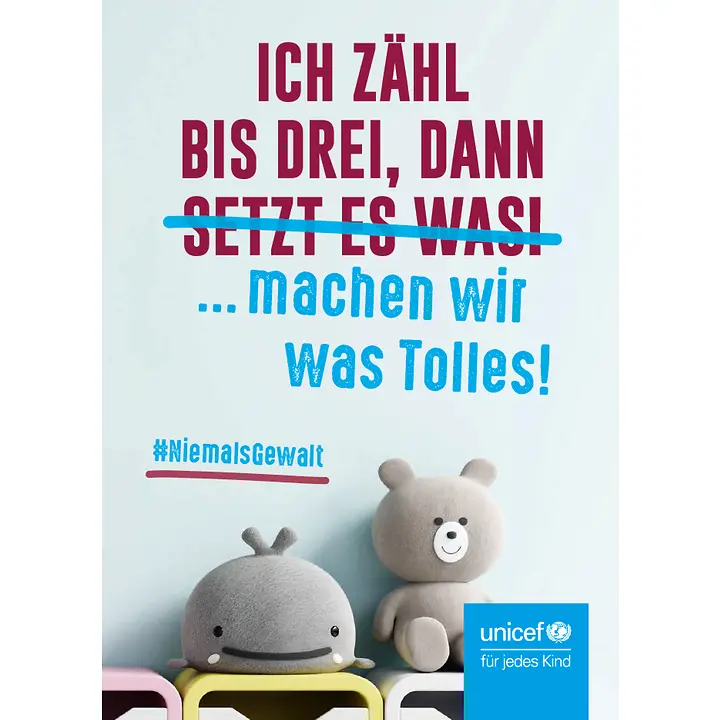 Erstes Motiv des Postersets zur Kampagne #NiemalsGewalt 