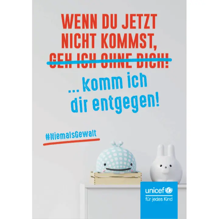 Zweites Motiv des Postersets zur Kampagne #NiemalsGewalt 