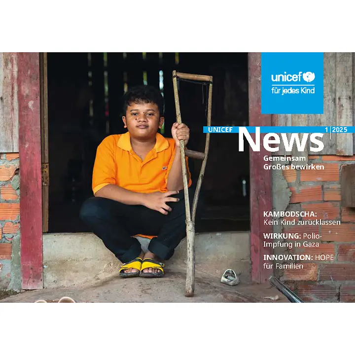 Titelbild der UNICEF News 1-2025