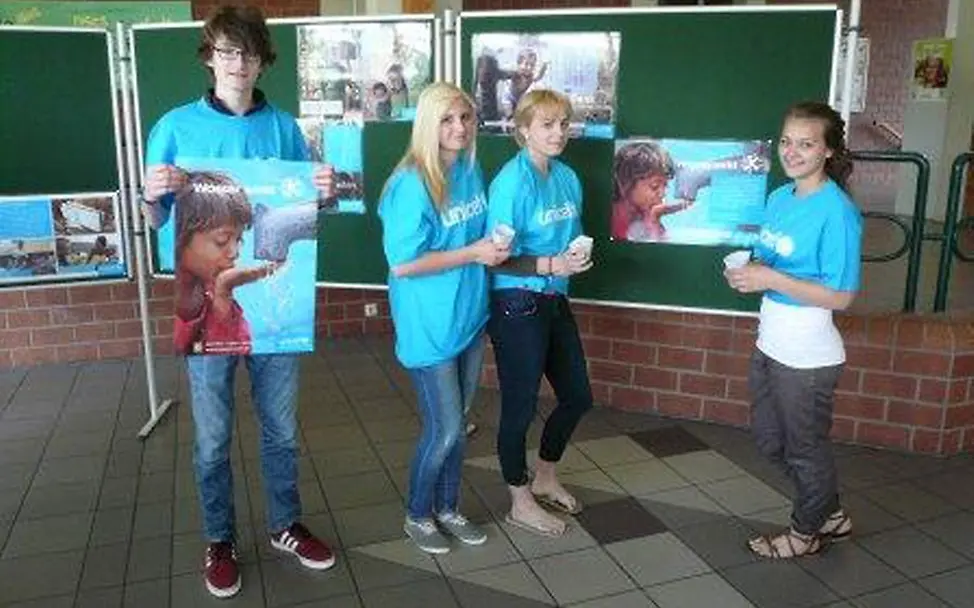Schüler beim Aktionstag in Siegen. ©UNICEF