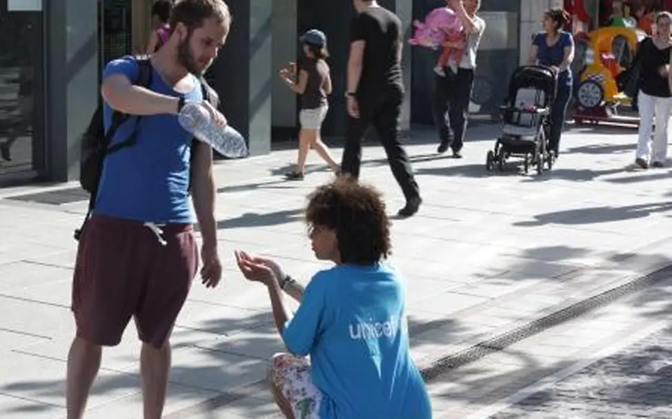 Leere Wasserflasche, Frankfurt. ©UNICEF
