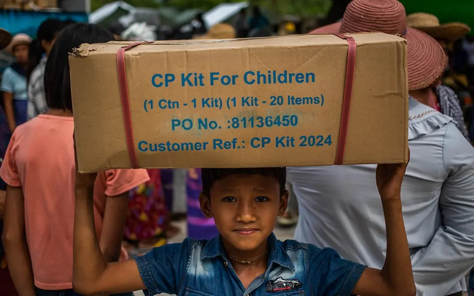 Hilfe für Myanmar: CP Kit For Childdren.