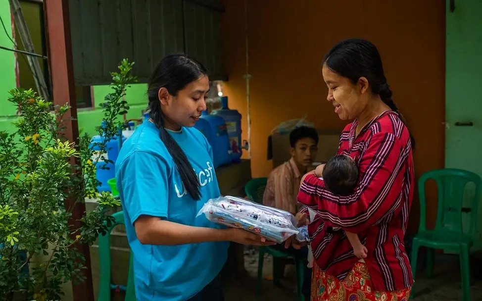 Hilfe für Myanmar: Schwangere und Neugeborene