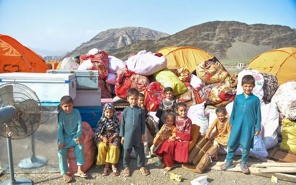 Kinder an der Grenze zwischen Afghanistan und  Pakistan.