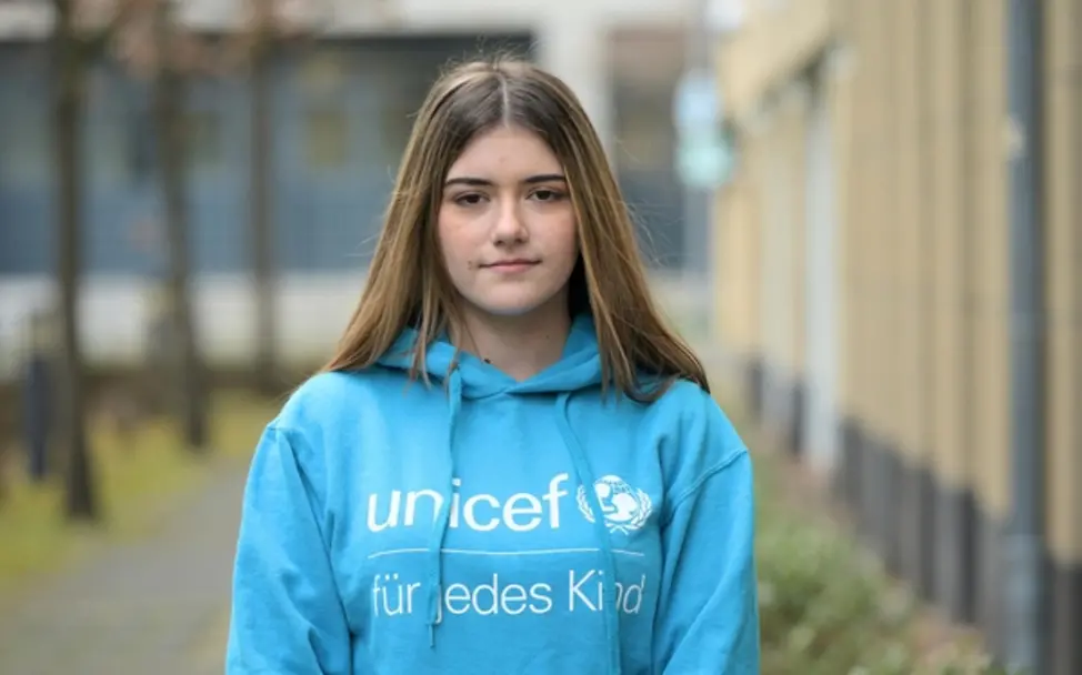 JuniorBeirat-Mitglied Yana | © UNICEF/Sachse-Grimm JuniorBeirat-Mitglied Yana zu Engagement