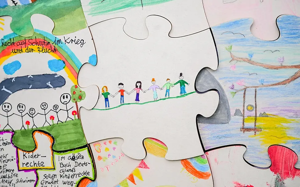 Kinderrechte | © Paula G. Vidal Kinderrechte Puzzleteil, gestaltet von Kindern.