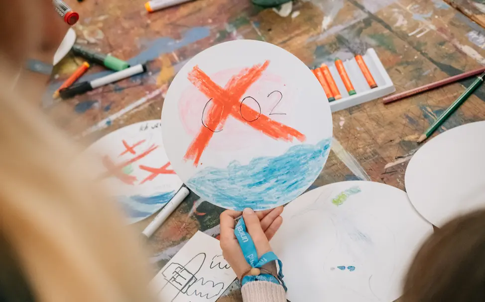 Kreative Arbeit während der Unterrichtsstunde zum Klimawandel. | © Team Malizia Kreative Arbeit während der Unterrichtsstunde zum Klimawandel.