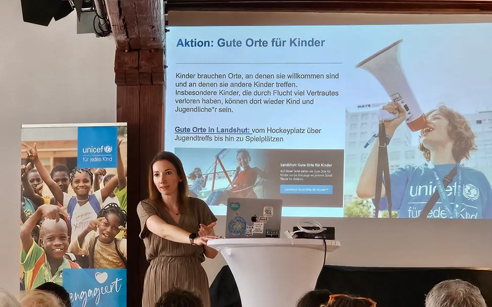 Sarah Dolguschin, Mitarbeiterin UNICEF Deutschland © UNICEF-AG Landshut/Karin Erbe