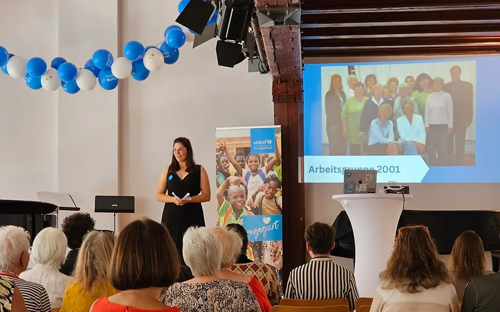 Sonja Dörrie, ehrenamtliche Leitung der Arbeitsgruppe © UNICEF-AG Landshut/Karin Erbe