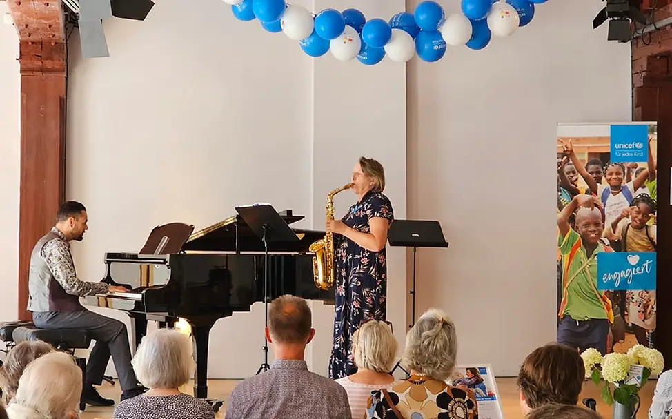 Angelika Moser, Alt-Saxophon © UNICEF-AG Landshut/Karin Erbe