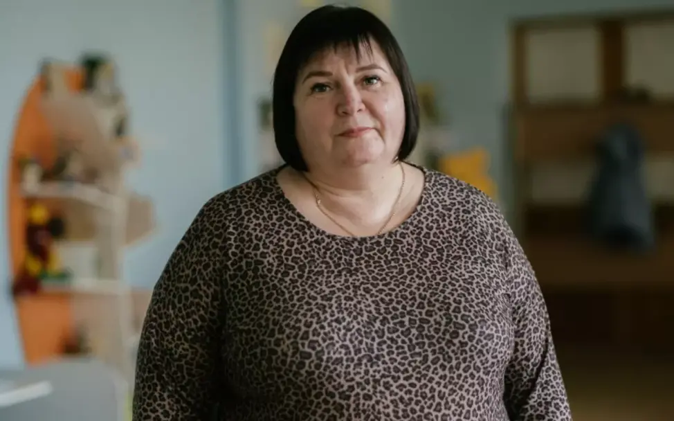 Iryna leitet die Schule in Kehychivka