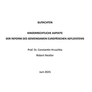 © UNICEF Titelbild des GEAS-Gutachten.