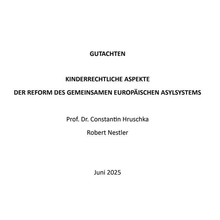 © UNICEF Titelbild des GEAS-Gutachten.