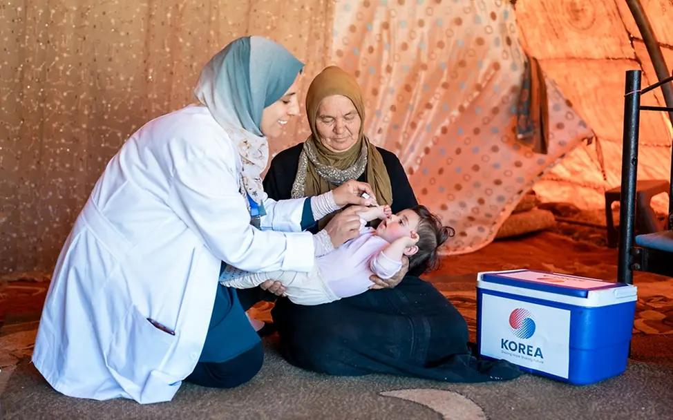 Polio-Impfungen in Jordanien