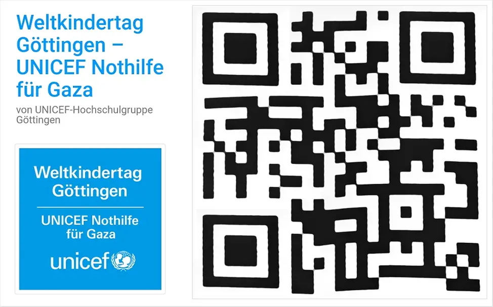 Spendenaufruf digital zum Weltkindertag 2025 | © UNICEF Göttingen Spendenaufruf digital zum Weltkindertag 2025