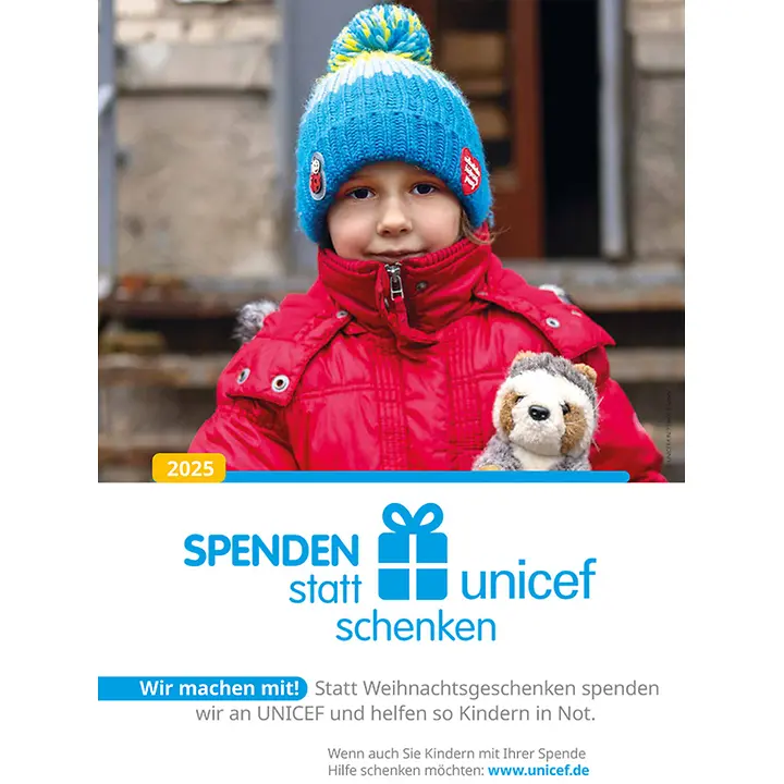 Aktionsplakat Spenden statt schenken