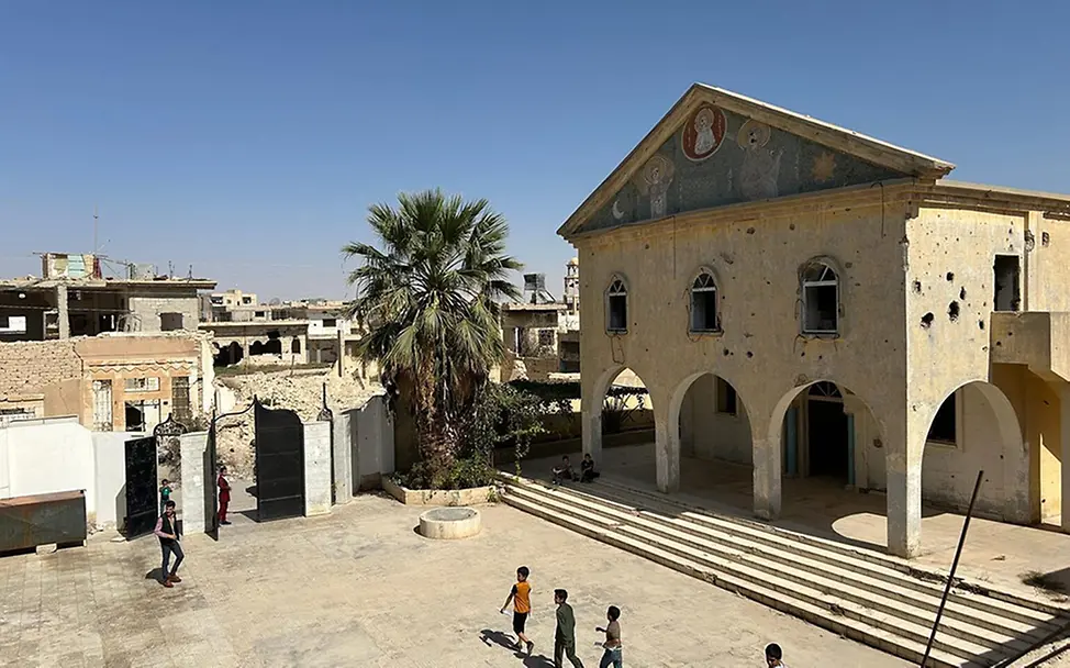 Syrien: Ein kinderfreundlicher Ort in einer Kirche.