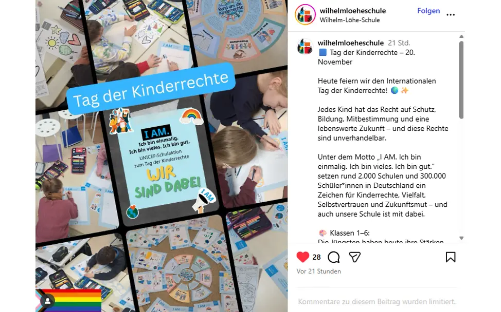 Internationaler Tag der Kinderrechte | © wilhelmloeheschule Internationaler Tag der Kinderrechte