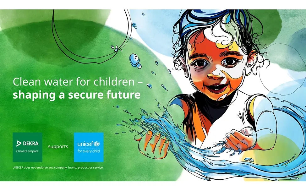 DEKRA unterstützt UNICEF | © DEKRA Das Key Visual der Partnerschaft von DEKRA und UNICEF.