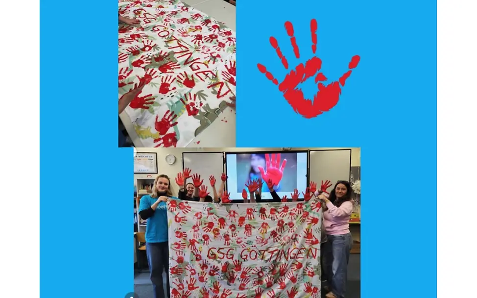 Die UNICEF-Hochschulgruppe Göttingen in der Geschwister-Scholl-Gesamtschule am 12.02.2026 | © UNICEF-Hochschulgruppe Göttingen / Instagram Die UNICEF-Hochschulgruppe Göttingen in der Geschwister-Scholl-Gesamtschule am 12.02.2026