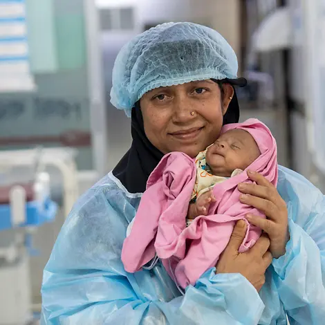 Kindersterblichkeit: Bangladesch Frühgeborenes und Mutter