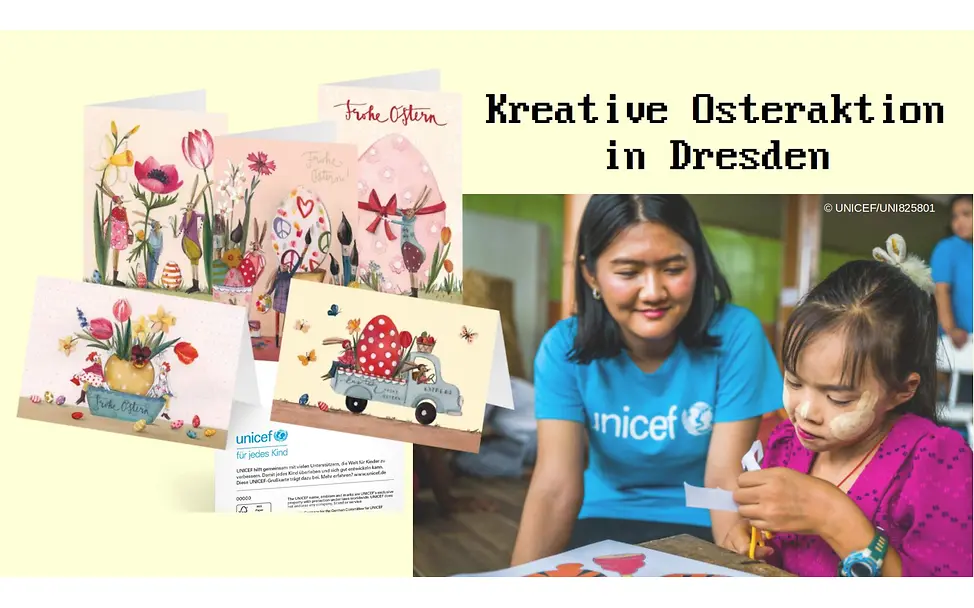 Basteln, Ostereiersuche und Charity mit UNICEF Dresden - Kreativer Ostersonntag im Brauhaus am Waldschlösschen