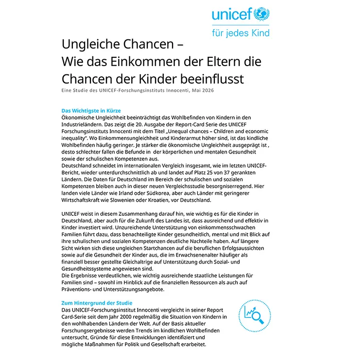 Zusammenfassung und Empfehlungen für kindliches Wohlbefinden