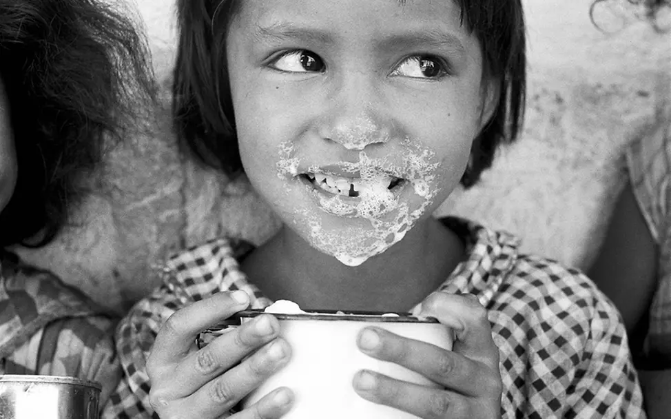 UNICEF 80 Jahre Fotos: Milch, Fett und Lebertran, 1950 in Guatemala.