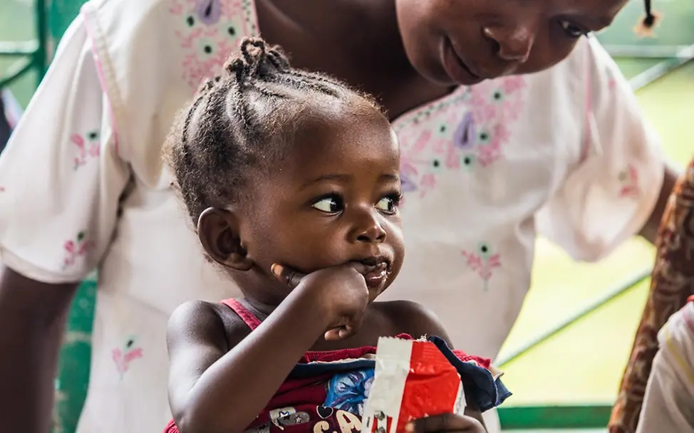 UNICEF 80 Jahre Fotos: Therapeutische Spezialnahrung, 2018 in der Demokratischen Republik Kongo.