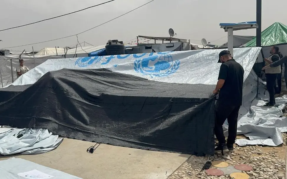 In diesem Zelt wird in Gaza eine Krankenstation entstehen. | © UNICEF/Eleyan Nothilfe-Zelt: Zelte wie diese bieten vielseitige Hilfe.