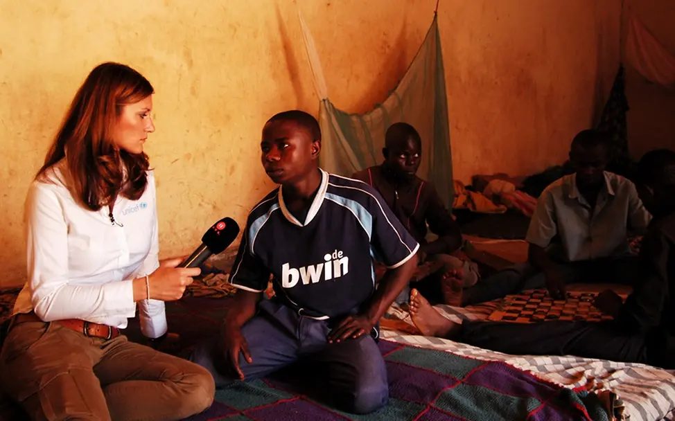 Sandra Thier beim Interview. ©UNICEF/Berger Sandra Thier beim Interview. ©UNICEF/Berger