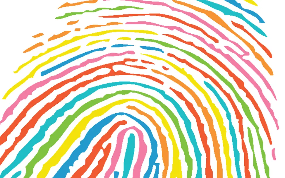 Logo der Interkulturellen Tage in Dresden mit einem bunten Fingerabdruck