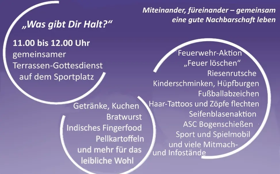 Nachbarschaftsfest auf den Zietenterrassen am 30. August 2026 | © Bildausschnitt: SC Hainberg mod. by UNICEF Göttingen Programmauszug Nachbarschaftsfest auf den Zietenterrassen am 30. August 2026