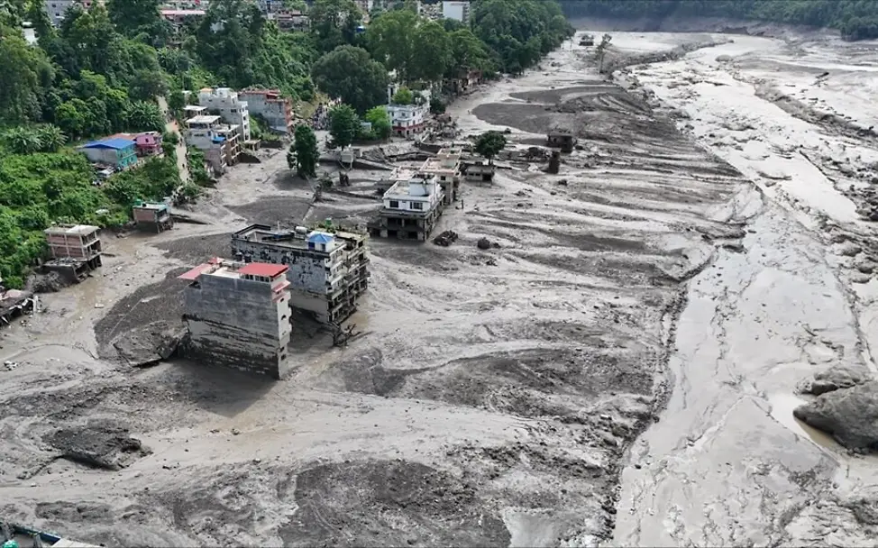Nepal Sturzflut: Wasser und Schlamm haben Häuser überzogen | © UNICEF/Gautam Nepal Sturzflut: Wasser und Schlamm haben Häuser überzogen
