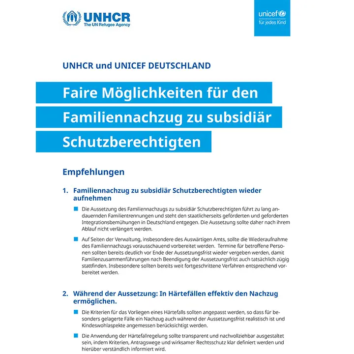 Policy Paper Familiennachzug