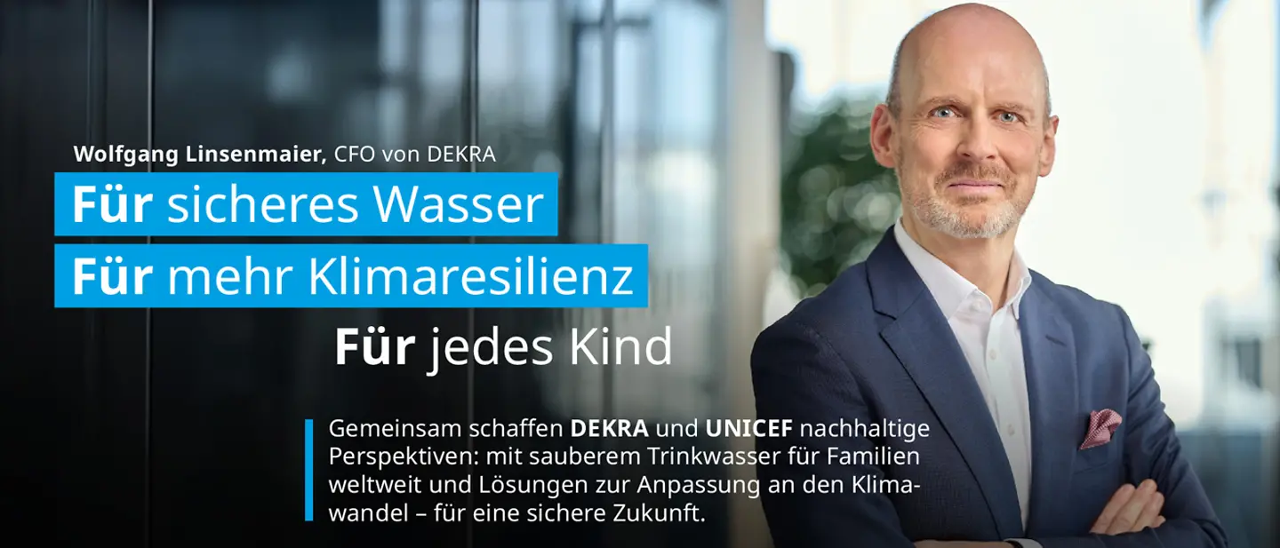 Bild von Wolfgang Linsenmaier mit Aufschrift: Für sicheres Wasser. Für mehr Klimaresilienz.