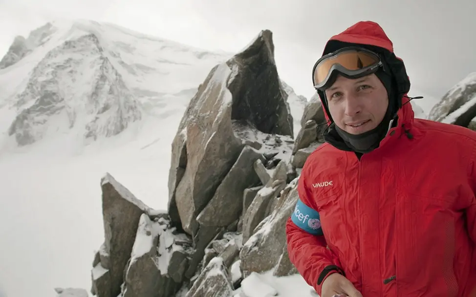 UNICEF-Pate Willi Weitzel bei seinem Mont-Blanc-Aufstieg 2011 © Thomas Strothjohann